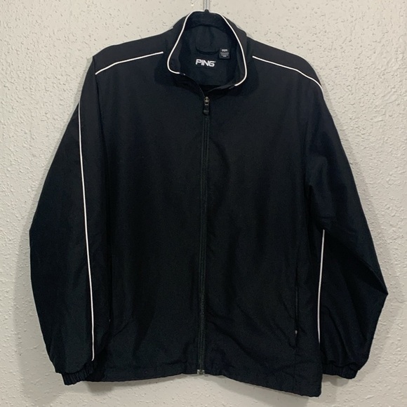 PING Ladies Condor Microfiber Black Hold Windbreaker Jacket size M - Picture 1 of 12